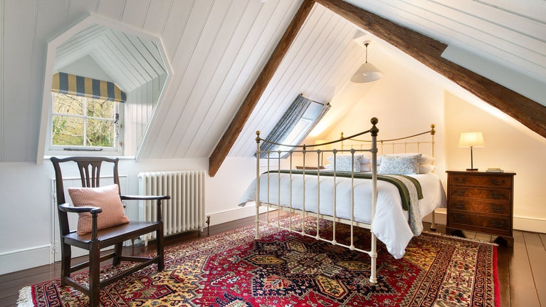 The double bedroom on the first floor of Abermydyr, Ceredigion